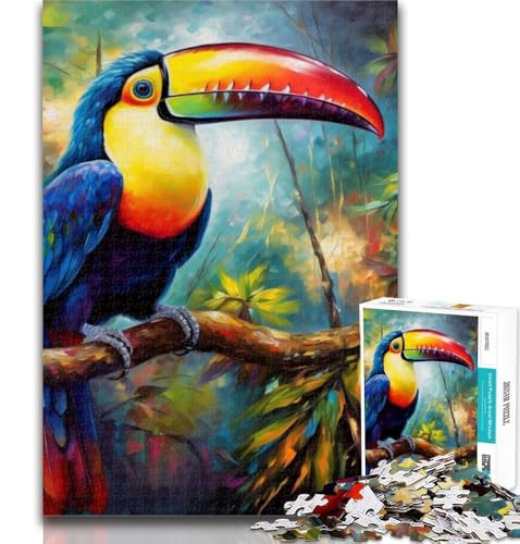 Puzzles für Teenager, Tier-Tukane, Puzzles 1000 Teile für Teenager, Lernspielzeug, einzigartige Heimdekoration und Geschenke, 75x50cm von GOIUYTGM