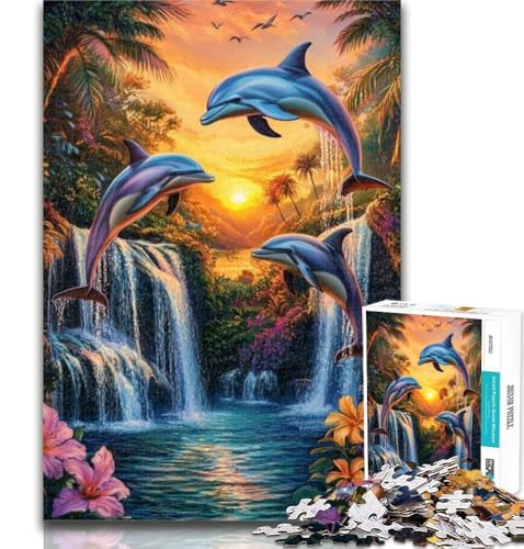 Puzzles für Teenager, Traumdelfin-Puzzles für Erwachsene, Lernspiele, Heimdekoration, Geschenk für die ganze Familie, 26x38cm von GOIUYTGM
