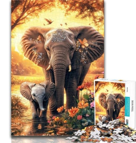 Puzzles für Teenager, Waldelefant, Puzzles für Erwachsene, Lernspiele, Heimdekoration, Geschenk für die ganze Familie, 26x38cm von GOIUYTGM