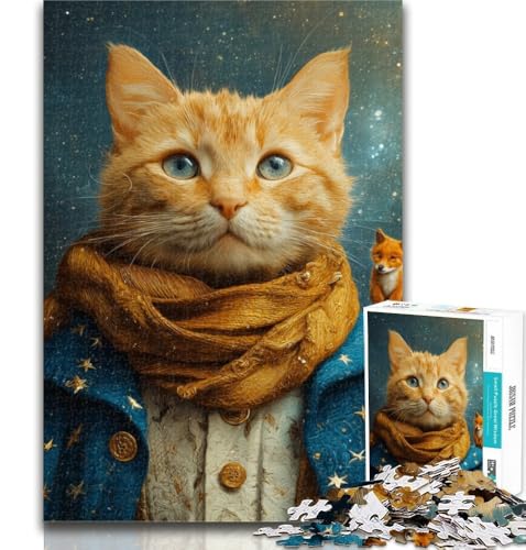 Puzzles für Teenager, der kleine Prinz und die Katze, Teenager-Puzzle, für Lernspiele, Herausforderungsspielzeug, als Geschenk für die ganze Familie, 26x38cm von GOIUYTGM