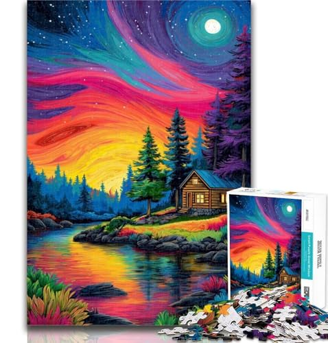 Puzzles für Teenager, farbenfrohe Wald-Puzzles für Erwachsene, Lernspiele, Heimdekoration, Geschenk für die ganze Familie, 50x75cm von GOIUYTGM