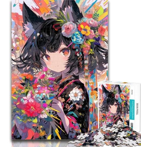 Puzzles für Teenager, japanische Anime-Mädchen, Puzzles für Erwachsene, Lernspiele, Heimdekoration, Geschenk für die ganze Familie, 26x38cm von GOIUYTGM