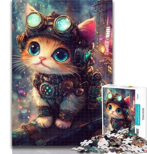 Puzzles für Teenager, süße Katzen-Puzzles 1000 Teile für Erwachsene, anspruchsvolles Spielspielzeug, ganze Familie, 75x50cm von GOIUYTGM