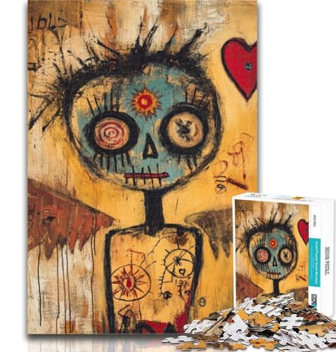 Puzzles mit 1000 Teilen für Teenager, Teenager-Puzzles im Basquiat-Stil, Quizspiel, Wanddekoration, einzigartige Geburtstags, 26x38cm von GOIUYTGM