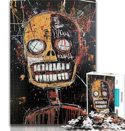Puzzles mit 1000 Teilen für Teenager, Totenkopf-Puzzle im Basquiat-Stil, Quizspiel, Wanddekoration, einzigartige Geburtstags, 50x75cm Puzzles mit 1000 Teilen für Teenager, Totenkopf-Puzzle im Basquiat-Stil, Quizspiel, Wanddekoration, einzigartige Geburtstags, 50x75cm von GOIUYTGM