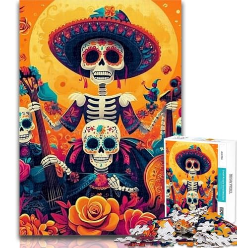 Skelett-Puzzle für Erwachsene und Jugendliche, anspruchsvoll und schwierig mit vollständig ineinandergreifenden, zufällig geformten Teilen, 50x75cm von GOIUYTGM
