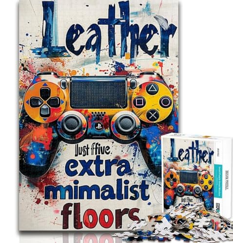 Teenager-Puzzle, Aquarell-Gamecontroller, Puzzles 1000 Teile für Erwachsene, Spielzeug, Lernspiele, Stressabbau, tolle Geschenke und Spielzeuge, 26x38cm von GOIUYTGM