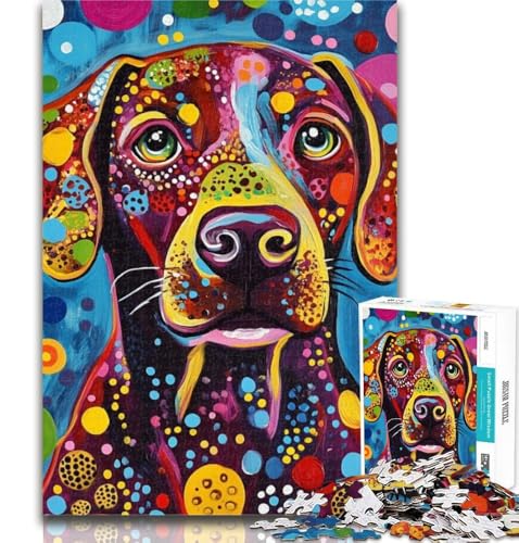 Teenager-Puzzle, Art Dog, 1000 Teile, ganze Familie, für Kinder ab 14 Jahren, 50x75cm von GOIUYTGM