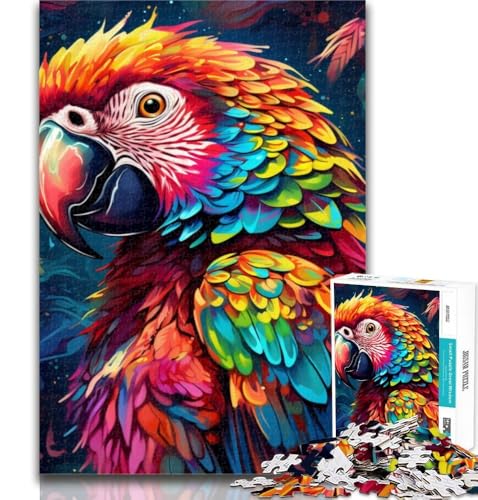 Teenager-Puzzle, Art-Papagei, 1000 Teile, für Erwachsene, Familienspiel, Stressabbau, schwierige Herausforderung, tolle Geschenke und Spielzeuge, 75x50cm von GOIUYTGM