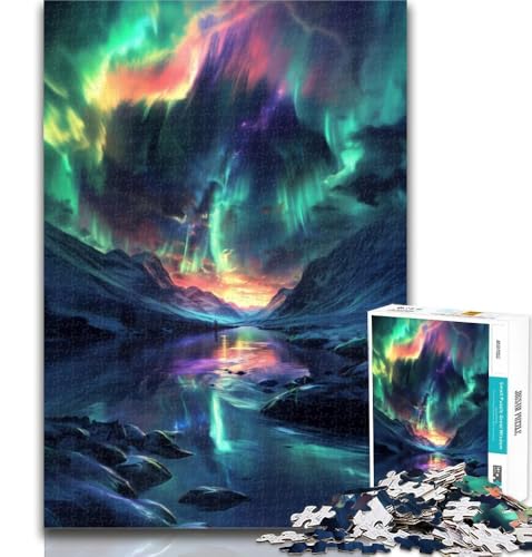 Teenager-Puzzle, Aurora Borealis über Schnee, 1000 Teile, Puzzle für Erwachsene und Jugendliche, Spielzeug, Lernspiele, Stressabbau, tolle Geschenke und Spielzeuge, 26x38cm Teenager-Puzzle, Aurora Borealis über Schnee, 1000 Teile, Puzzle für Erwachsene und Jugendliche, Spielzeug, Lernspiele, Stressabbau, tolle Geschenke und Spielzeuge, 26x38cm von GOIUYTGM