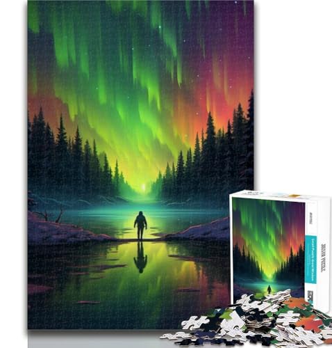 Teenager-Puzzle, Aurora am Himmel, 1000 Teile, Puzzle für Teenager, Geschenke, Lernspiel, Herausforderungsspielzeug, einzigartige Heimdekoration und Geschenke, 50x75cm Teenager-Puzzle, Aurora am Himmel, 1000 Teile, Puzzle für Teenager, Geschenke, Lernspiel, Herausforderungsspielzeug, einzigartige Heimdekoration und Geschenke, 50x75cm von GOIUYTGM