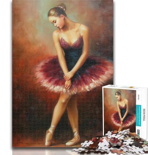 Teenager-Puzzle, Balletttänzerin, Puzzle für Erwachsene, 1000 Teile, ganze Familie ab 14 Jahren, 50x75cm von GOIUYTGM