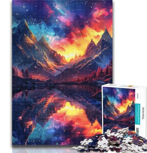Teenager-Puzzle, Berg-Aurora-Puzzle, 1000 Teile, für Teenager, Stressabbau, Staycation, Zeit totschlagen, lustiges Geschenk, 26x38cm Teenager-Puzzle, Berg-Aurora-Puzzle, 1000 Teile, für Teenager, Stressabbau, Staycation, Zeit totschlagen, lustiges Geschenk, 26x38cm von GOIUYTGM