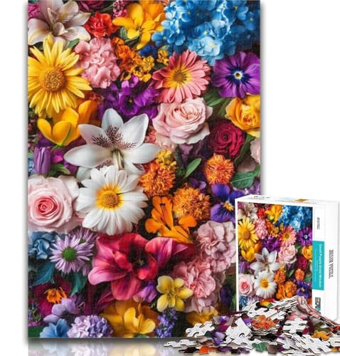 Teenager-Puzzle, Blumen-Ölgemälde, 1000 Teile, ganze Familie, für Kinder ab 14 Jahren, 50x75cm Teenager-Puzzle, Blumen-Ölgemälde, 1000 Teile, ganze Familie, für Kinder ab 14 Jahren, 50x75cm von GOIUYTGM