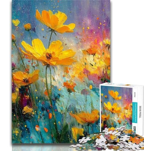 Teenager-Puzzle, Blumenmalerei, 1000 Teile, für Teenager, Spielzeug, Lernspiele, Stressabbau, tolle Geschenke und Spielzeuge, 26x38cm von GOIUYTGM