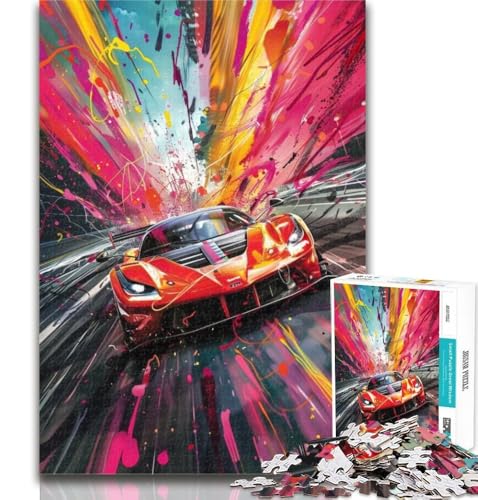 Teenager-Puzzle, Cooles Sportauto, 1000-teiliges Puzzle, ganze Familie für und ab 14 Jahren, 50x75cm Teenager-Puzzle, Cooles Sportauto, 1000-teiliges Puzzle, ganze Familie für und ab 14 Jahren, 50x75cm von GOIUYTGM