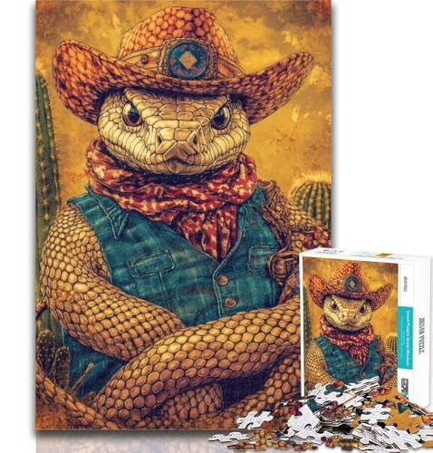 Teenager-Puzzle, Cowboy-Schlange, 1000 Teile, für Teenager, Spielzeug, Lernspiele, Stressabbau, tolle Geschenke und Spielzeuge, 50x75cm von GOIUYTGM