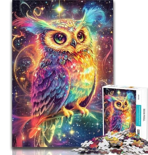 Teenager-Puzzle, Fantasie-Eule, 1000 Teile, für Teenager, Spielzeug, Lernspiele, Stressabbau, tolle Geschenke und Spielzeuge, 26x38cm von GOIUYTGM