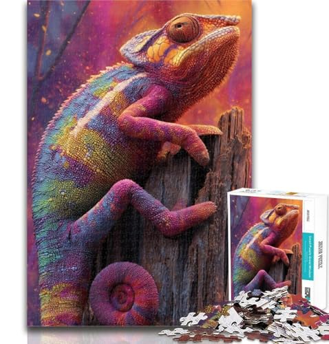 Teenager-Puzzle, Farbchamäleon-Puzzle, 1000 Teile für Erwachsene, Spielzeug, Lernspiele, Stressabbau, tolle Geschenke und Spielzeuge, 50x75cm von GOIUYTGM