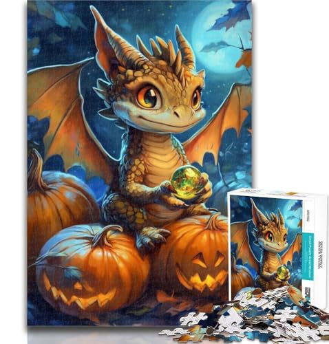Teenager-Puzzle, Halloween-Drache, 1000 Teile, Puzzle für Teenager und Erwachsene, DIY, Moderne Wandkunst, einzigartiges Geschenk, Heimdekoration, 26x38cm Teenager-Puzzle, Halloween-Drache, 1000 Teile, Puzzle für Teenager und Erwachsene, DIY, Moderne Wandkunst, einzigartiges Geschenk, Heimdekoration, 26x38cm von GOIUYTGM
