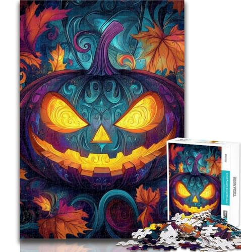 Teenager-Puzzle, Halloween-Kürbiskopf, 1000-teiliges Puzzle für Erwachsene, Familienspiel, Geburtstagsgeschenk Herausforderung, hoher Schwierigkeitsgrad, 26x38cm Teenager-Puzzle, Halloween-Kürbiskopf, 1000-teiliges Puzzle für Erwachsene, Familienspiel, Geburtstagsgeschenk Herausforderung, hoher Schwierigkeitsgrad, 26x38cm von GOIUYTGM