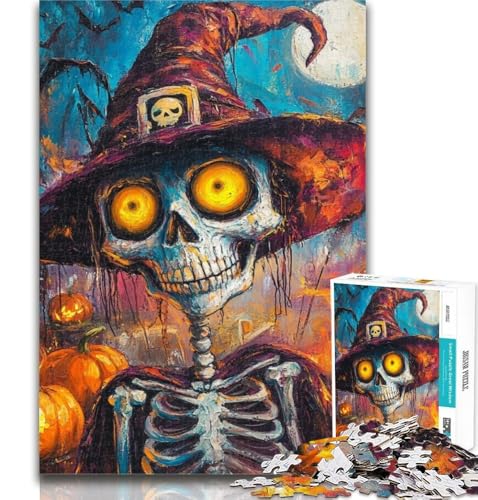 Teenager-Puzzle, Halloween-Skelett, 1000 Teile, Puzzle für Teenager, Geschenke, Spielzeug, intellektuelles Spiel, Künstlersammlung, bildende Kunst, 50x75cm Teenager-Puzzle, Halloween-Skelett, 1000 Teile, Puzzle für Teenager, Geschenke, Spielzeug, intellektuelles Spiel, Künstlersammlung, bildende Kunst, 50x75cm von GOIUYTGM