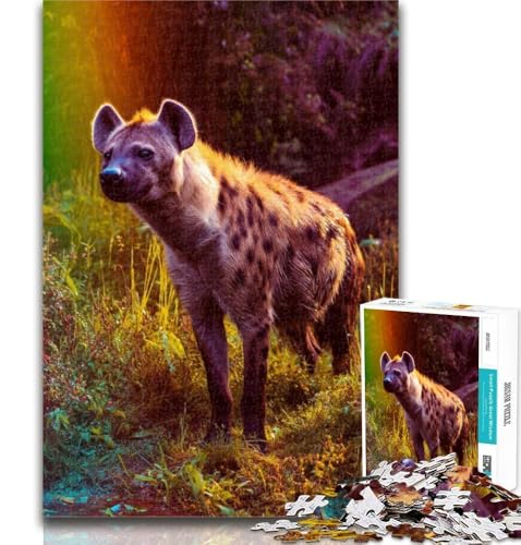 Teenager-Puzzle, Hyänen-Puzzle, 1000 Teile, für Teenager, Stressabbau, Staycation, Zeit totschlagen, lustiges Geschenk, 26x38cm von GOIUYTGM