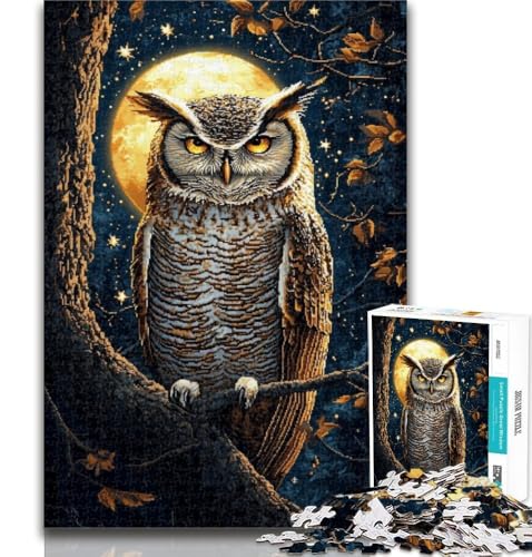 Teenager-Puzzle, Mitternachtseule, 1000 Teile, für Teenager, Spielzeug, Lernspiele, Stressabbau, tolle Geschenke und Spielzeuge, 50x75cm von GOIUYTGM