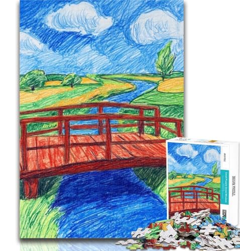 Teenager-Puzzle, Nachthimmelbrücke, Puzzle für Erwachsene, 1000 Teile, pädagogisches Spielzeug zum Stressabbau, tolle Geschenke und Spielzeuge, 50x75cm von GOIUYTGM