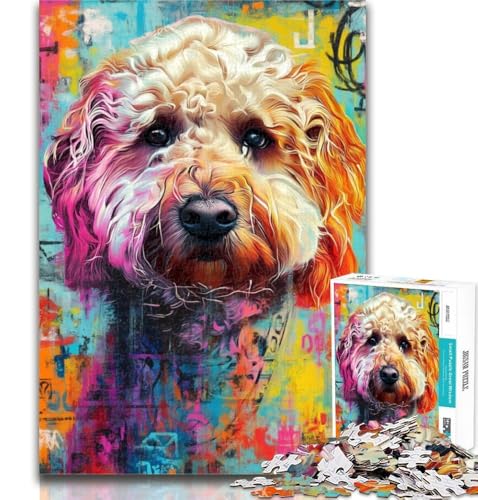 Teenager-Puzzle, Ölgemälde mit Hund, 1000 Teile, für Teenager, Spielzeug, Lernspiele, Stressabbau, tolle Geschenke und Spielzeuge, 26x38cm von GOIUYTGM