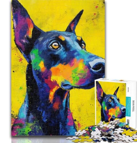 Teenager-Puzzle, Ölgemälde mit Hund, 1000 Teile, ganze Familie für Kinder ab 14 Jahren, 50x75cm von GOIUYTGM