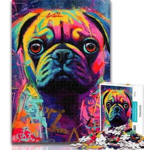Teenager-Puzzle, Ölgemälde mit Hund, 1000 Teile, ganze Familie für Kinder ab 14 Jahren, 50x75cm Teenager-Puzzle, Ölgemälde mit Hund, 1000 Teile, ganze Familie für Kinder ab 14 Jahren, 50x75cm von GOIUYTGM