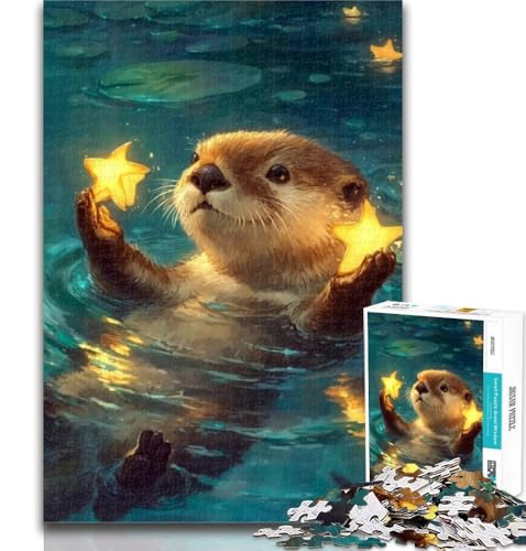 Teenager-Puzzle, Otterbaby, 1000 Teile, Puzzle für Erwachsene und Jugendliche, Lernspielzeug, Familienspiele, stärkt die Liebe zwischen Paaren, 75x50cm von GOIUYTGM