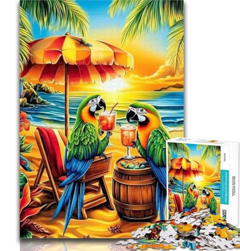 Teenager-Puzzle, Papagei im Urlaub, 1000-teiliges Puzzle für Erwachsene und Teenager, Familienspiel zum Stressabbau, schwierige Herausforderung, Wichtelgeschenke, 26x38cm Teenager-Puzzle, Papagei im Urlaub, 1000-teiliges Puzzle für Erwachsene und Teenager, Familienspiel zum Stressabbau, schwierige Herausforderung, Wichtelgeschenke, 26x38cm von GOIUYTGM