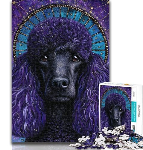 Teenager-Puzzle, Pudel, Puzzle 1000 Teile für Erwachsene, Spielzeug, Lernspiele, Stressabbau, tolle Geschenke und Spielzeuge, 50x75cm von GOIUYTGM