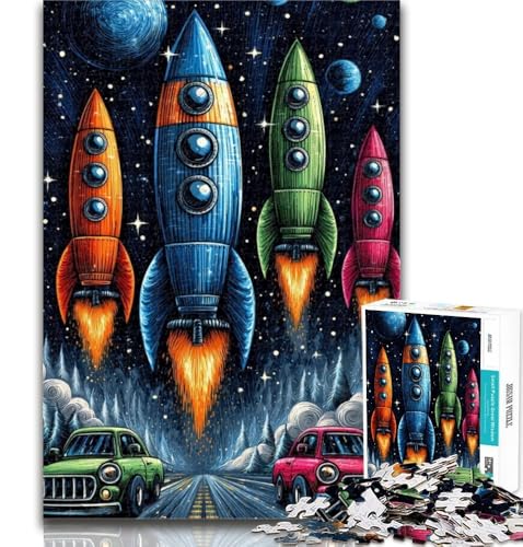 Teenager-Puzzle, Raketen-Puzzle für Erwachsene, 1000 Teile, ganze Familie ab 14 Jahren, 50x75cm Teenager-Puzzle, Raketen-Puzzle für Erwachsene, 1000 Teile, ganze Familie ab 14 Jahren, 50x75cm von GOIUYTGM