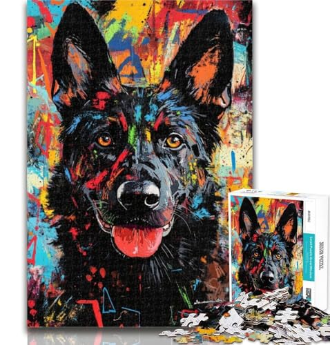 Teenager-Puzzle, Schäferhund-Puzzle, 1000 Teile für Erwachsene, Spielzeug, Lernspiele, Stressabbau, tolle Geschenke und Spielzeuge, 26x38cm von GOIUYTGM