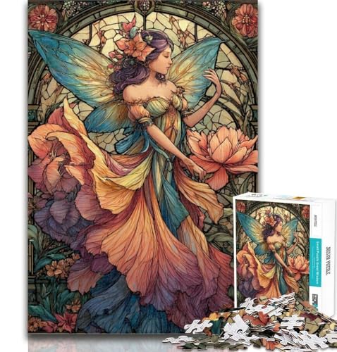 Teenager-Puzzle, Schmetterlingsmädchen, 1000 Teile, für Erwachsene, anspruchsvolles Spiel und Familienspiel, Wichtelgeschenke, 26x38cm von GOIUYTGM