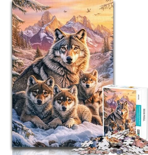 Teenager-Puzzle, Schneewolf, 1000 Teile, für Teenager, Spielzeug, Lernspiele, Stressabbau, tolle Geschenke und Spielzeuge, 50x75cm von GOIUYTGM