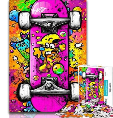Teenager-Puzzle, Skateboard-Puzzle, 1000 Teile, für Teenager, Spielzeug, Lernspiele, Stressabbau, einzigartige Heimdekoration und Geschenke, 50x75cm von GOIUYTGM