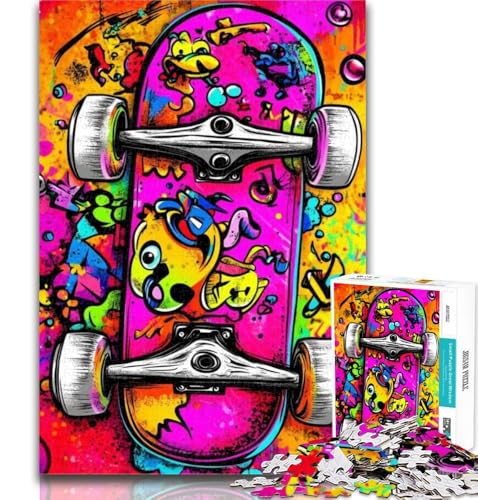 Teenager-Puzzle, Skateboard-Puzzle, 1000 Teile für Teenager, Kohlekunst, Staycation, Zeitvertreib für die Heimdekoration, 26x38cm von GOIUYTGM