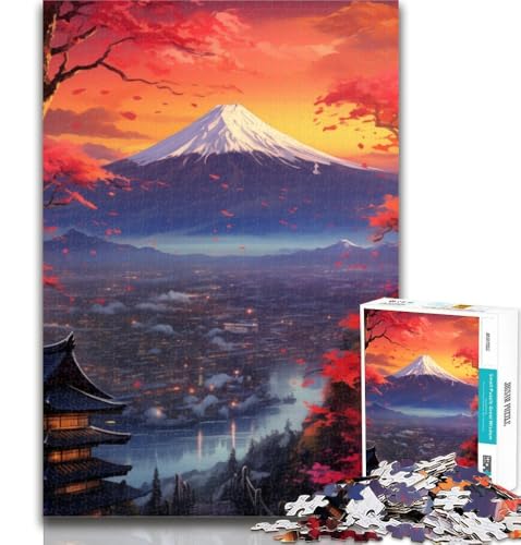Teenager-Puzzle, Sonnenuntergang am Berg Fuji, 1000-teiliges Puzzle für Teenager, Geschenke, Spielzeug, Lernspiele, Stressabbau, Stärkung der Liebe zwischen Paaren, 26x38cm Teenager-Puzzle, Sonnenuntergang am Berg Fuji, 1000-teiliges Puzzle für Teenager, Geschenke, Spielzeug, Lernspiele, Stressabbau, Stärkung der Liebe zwischen Paaren, 26x38cm von GOIUYTGM
