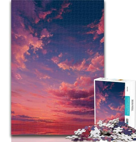 Teenager-Puzzle, Sonnenuntergangslandschaft, 1000 Teile, für Teenager, Spielzeug, Lernspiele, Stressabbau, tolle Geschenke und Spielzeuge, 26x38cm von GOIUYTGM