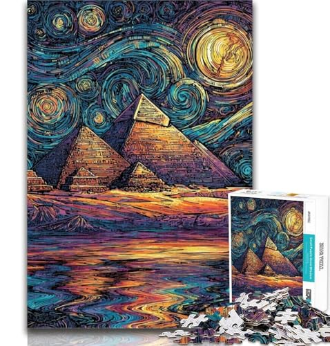 Teenager-Puzzle, Sternenhimmel-Pyramide, 1000 Teile, für Erwachsene, anspruchsvolles Spiel und Familienspiel, Wichtelgeschenke, 26x38cm von GOIUYTGM