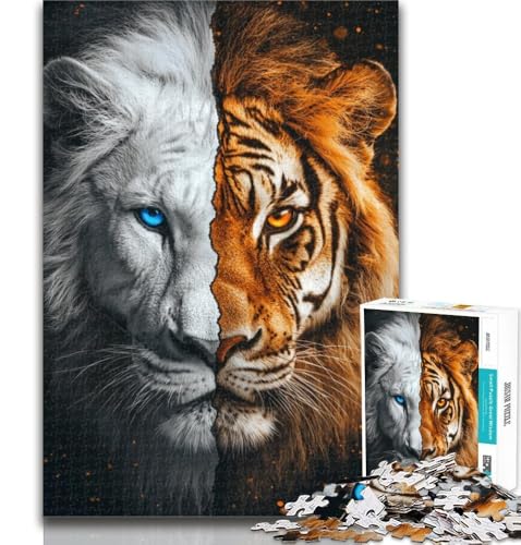 Teenager-Puzzle, Tigerporträt, 1000 Teile, für Teenager, Spielzeug, Lernspiele, Stressabbau, tolle Geschenke und Spielzeuge, 50x75cm von GOIUYTGM