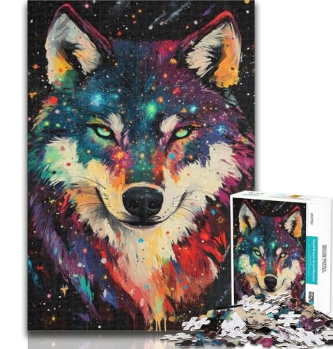 Teenager-Puzzle, Wolf-Kunst, 1000 Teile, für Erwachsene, anspruchsvolles Spiel und Familienspiel, Wichtelgeschenke, 50x75cm von GOIUYTGM