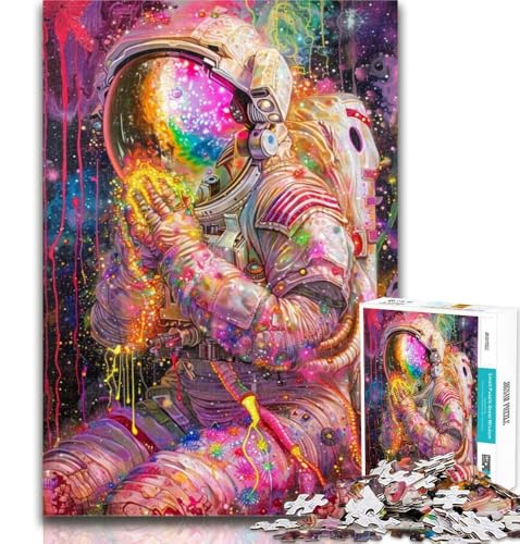 Teenager-Puzzle, betender Astronaut, 1000 Teile, für Erwachsene, anspruchsvolles Spiel und Familienspiel, Wichtelgeschenke, 26x38cm von GOIUYTGM