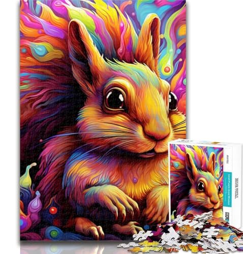 Teenager-Puzzle, buntes Eichhörnchen, 1000-teiliges Puzzle für Erwachsene und Teenager, Spielzeug, Lernspiele, Stressabbau, Wunschliste mit Weihnachtsmann, 75x50cm von GOIUYTGM