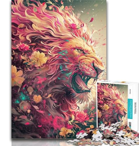 Teenager-Puzzle, buntes Löwen-Puzzle, 1000 Teile für Erwachsene, Spielzeug, Lernspiele, Stressabbau, tolle Geschenke und Spielzeuge, 26x38cm von GOIUYTGM