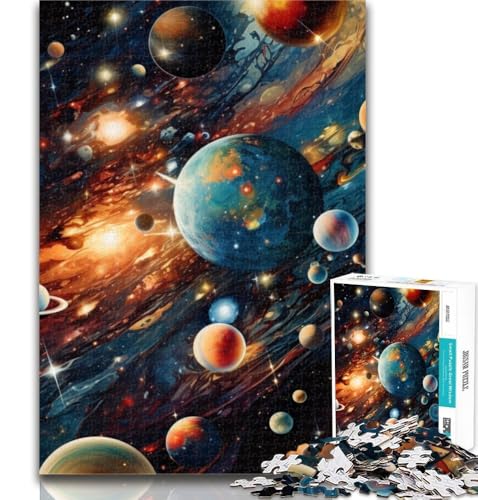 Teenager-Puzzle, buntes Universum, 1000 Teile, für Erwachsene, Geburtstagsgeschenk, Geschenke, Wandkunst für Kinder ab 14 Jahren, 50x75cm von GOIUYTGM